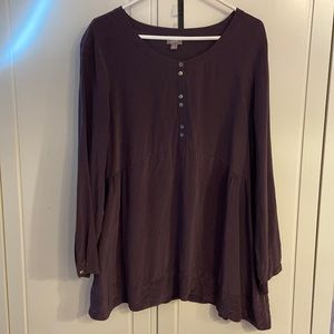 Purple silk J Jill blouse